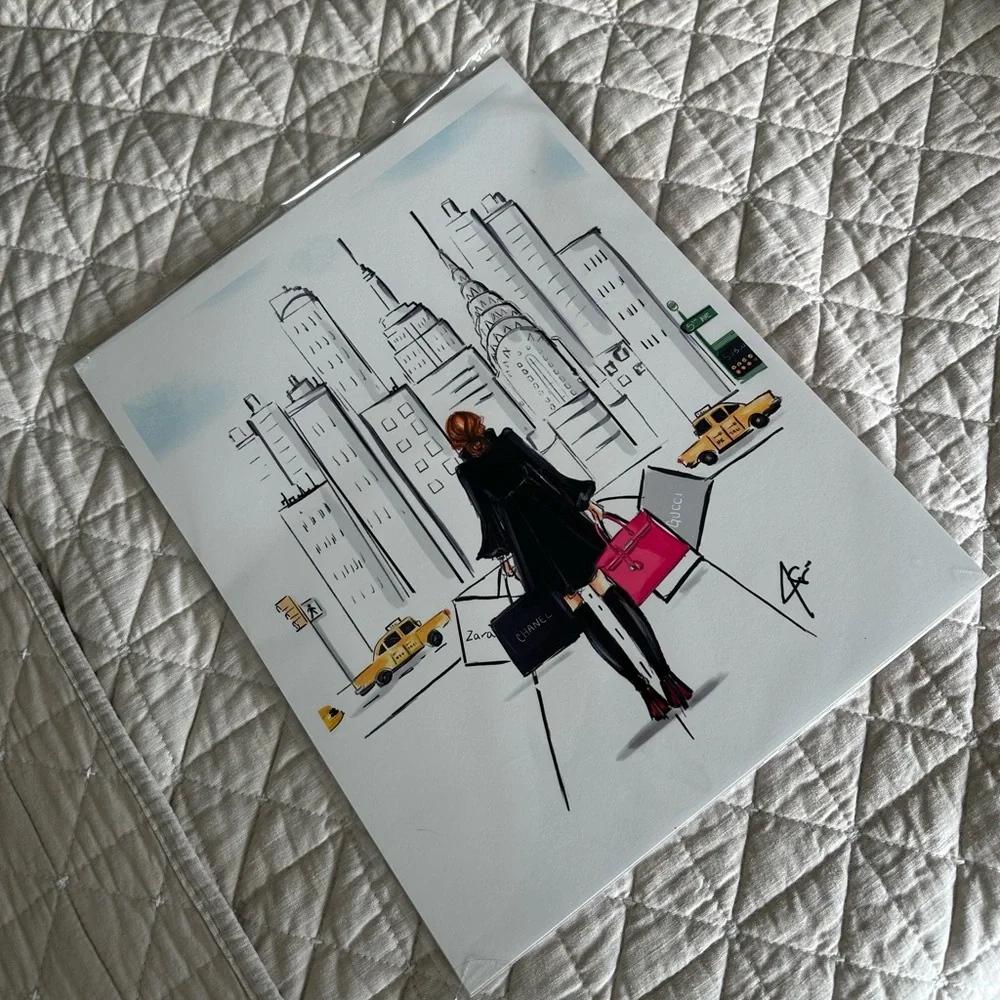 Melsy Fifth Ave Fashion Illustration Print. 11x14. - Picture 3 of 4